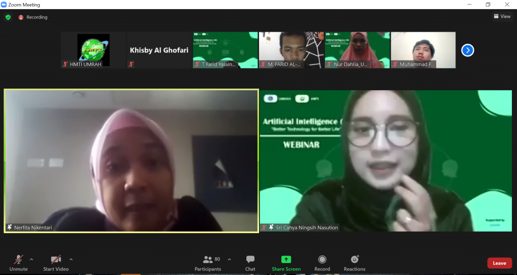 Webinar Artificial Intelligence Bersama HMTI UMRAH Dengan Pemateri Live Dari UK